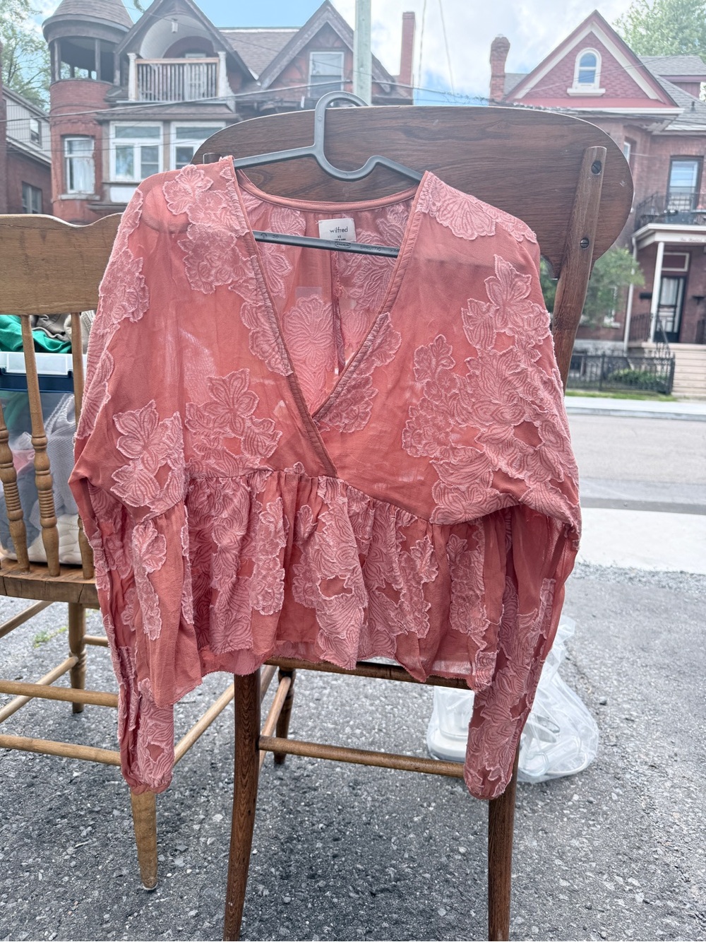 Aritzia Wilfred Peplum Blouse